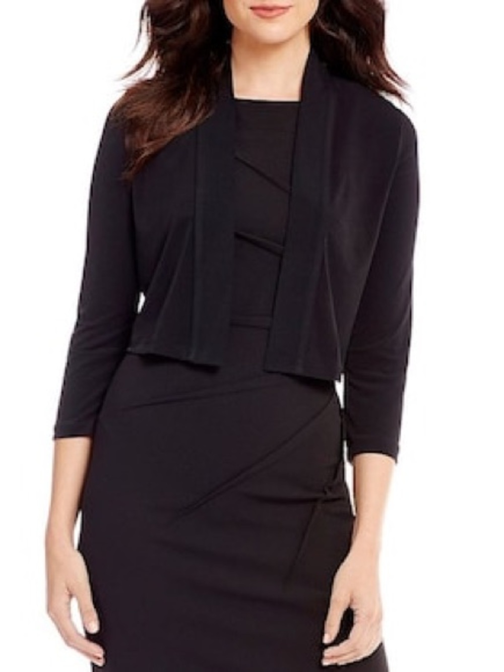Calvin Klein Open Front 3/4 Sleeve Stretch Cardigan